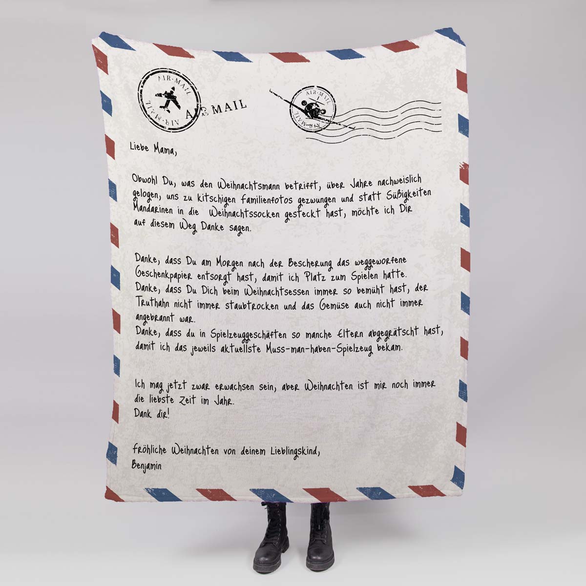 Kleine Decke als Brief, Valentinstag Geschenk, Romantische Geschenke, Hochzeitsgeschenk, Geschenk, Geschenkidee