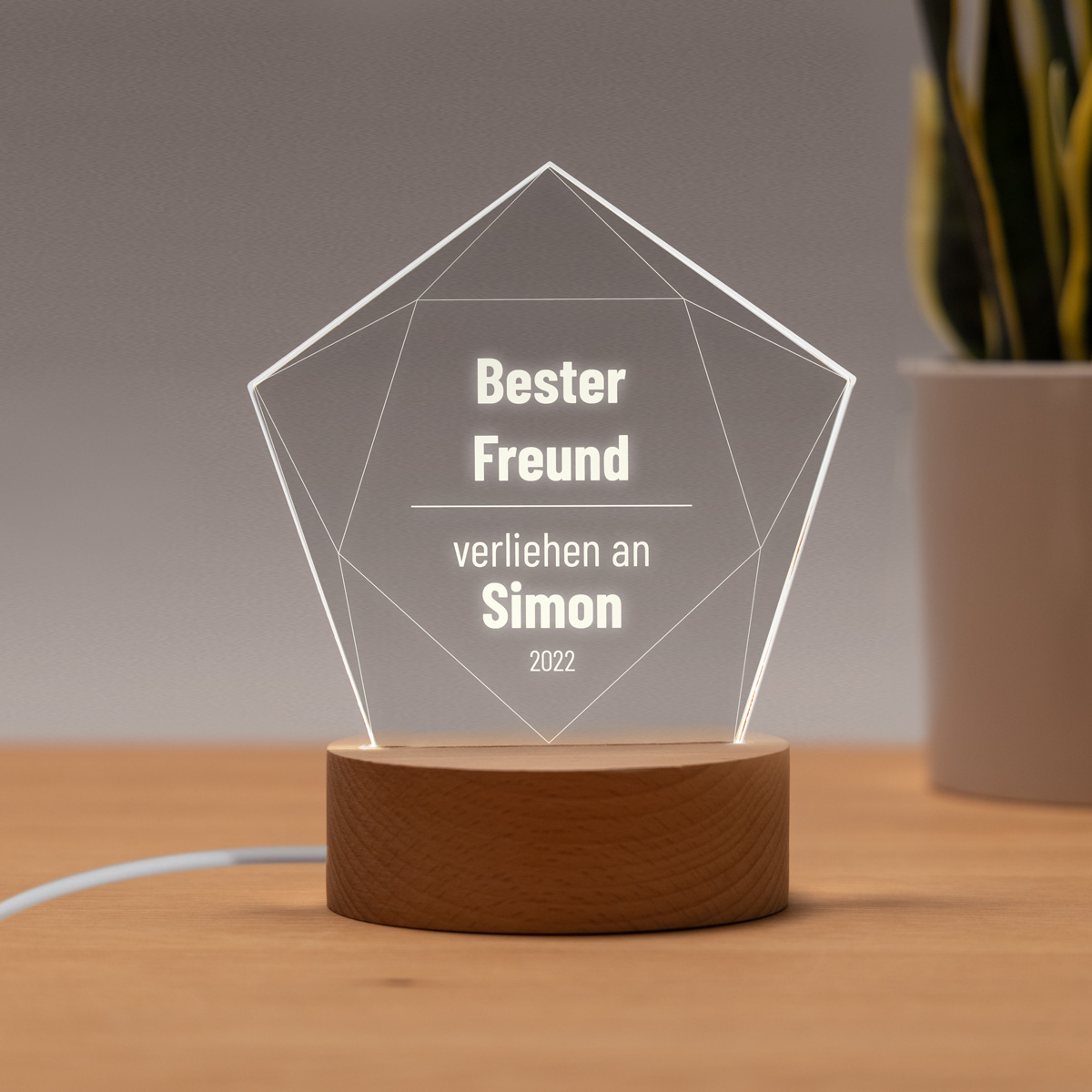 Personalisierbare LED-Lampe mit Stern, Valentinstag Geschenk, Witzige Geschenke, Romantische Geschenke, Hochzeitsgeschenk, Geschenk, Geschenkidee