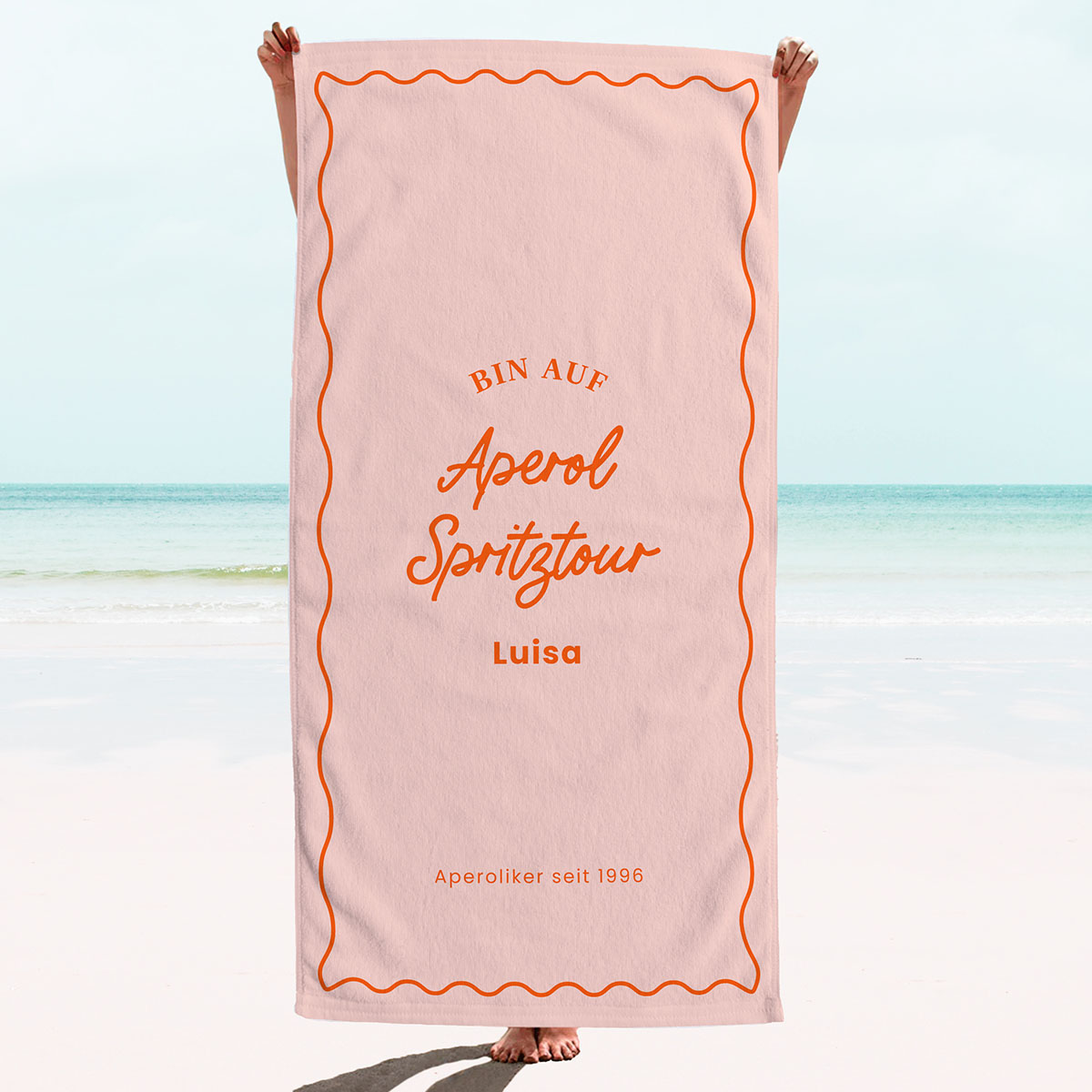 Personalisierbares Handtuch mit farbigem Hintergrund und Text, Valentinstag Geschenk, Geburtstagsgeschenk, Geschenke Frauen, Geschenke Freundin, Geschenk Schwester, Geschenk Mama, Romantische Geschenke, Hochzeitsgeschenk, Kleine Geschenke, Geschenk, Gesch