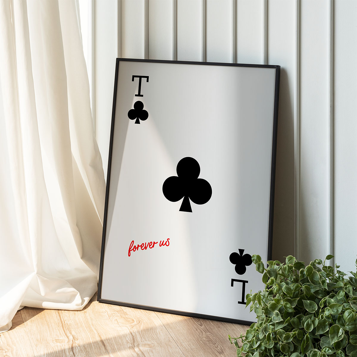 Personalisierbares Poster Spielkarte mit Text, Valentinstag Geschenk, Romantische Geschenke, Hochzeitsgeschenk, Kleine Geschenke, Geschenk, Geschenkidee