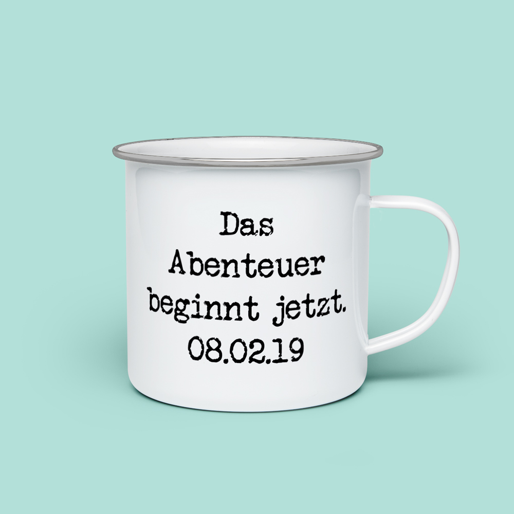 Personalisierbare Metalltasse mit Text, Valentinstag Geschenk, Witzige Geschenke, Geschenk, Geschenkidee