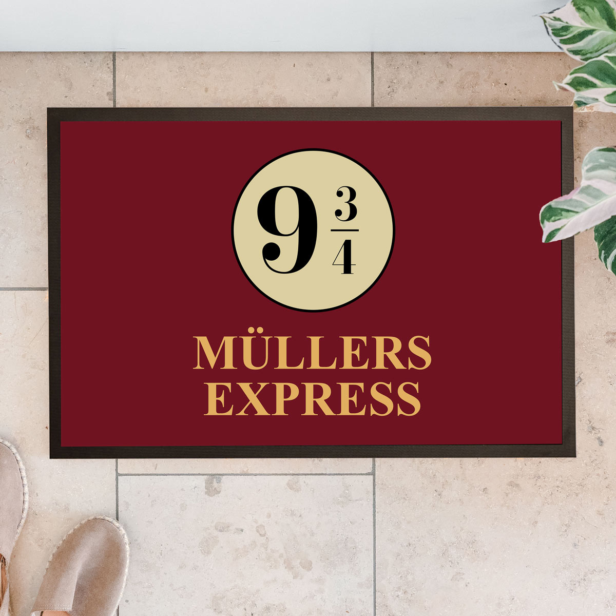 Personalisierbare Fußmatte 9 3/4, Türvorleger, Valentinstag Geschenk, Romantische Geschenke, Hochzeitsgeschenk, Geschenk, Geschenkidee