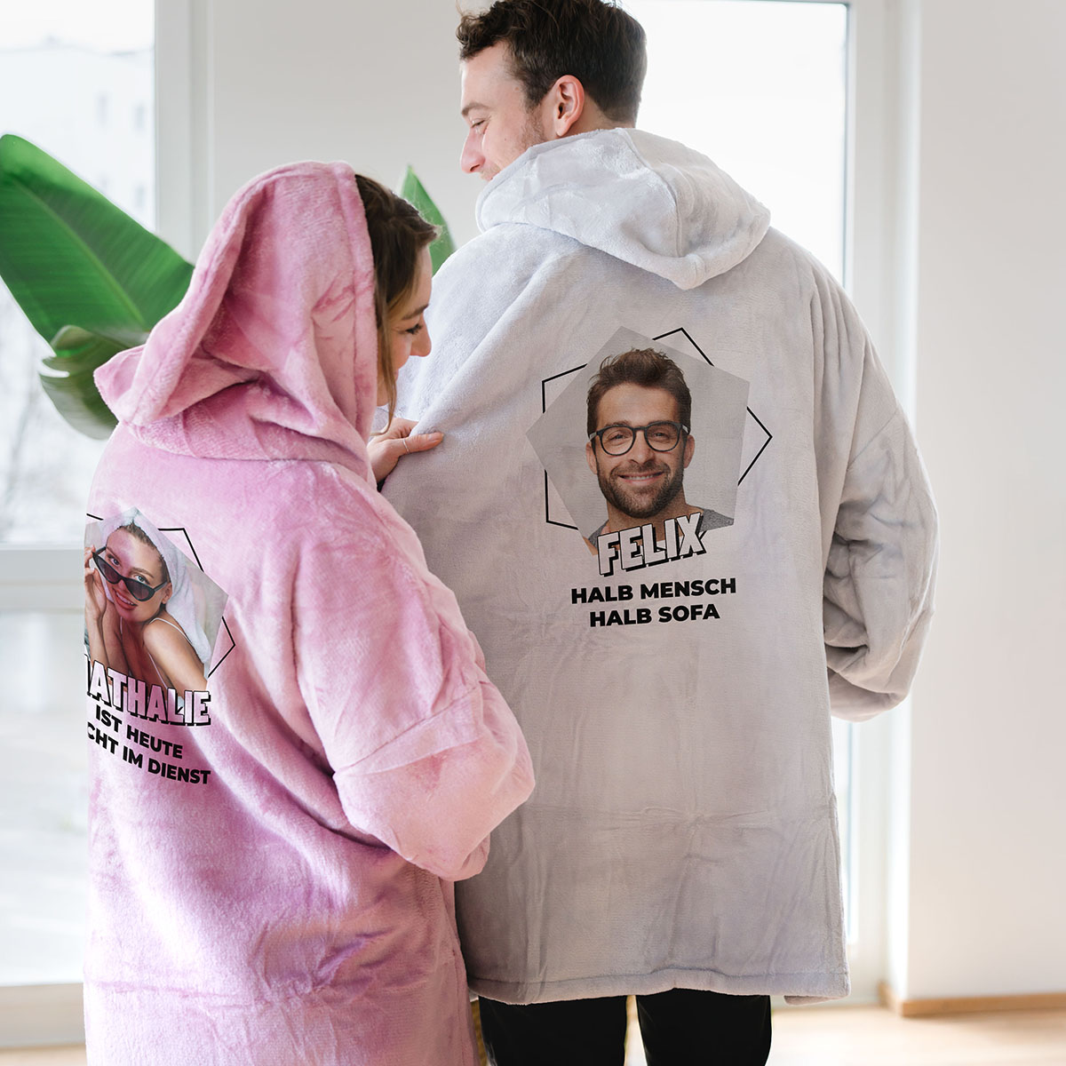 Personalisierbare Hoodie Decke mit Bild und Text, Valentinstag Geschenk, Fotogeschenk, Witzige Geschenke, Romantische Geschenke, Hochzeitsgeschenk, Geschenk, Geschenkidee