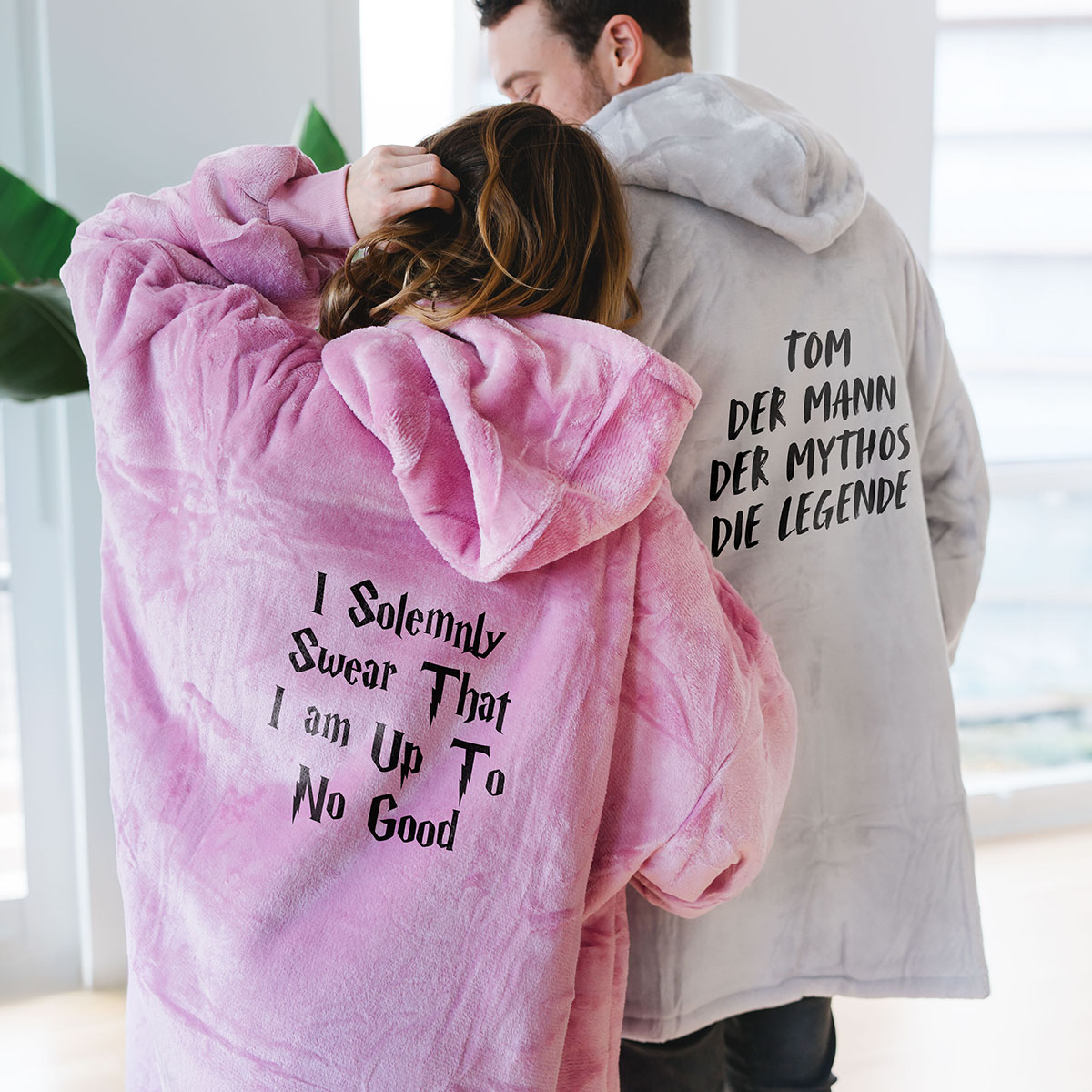 Personalisierbare Hoodie Decke mit Text, Valentinstag Geschenk, Witzige Geschenke, Romantische Geschenke, Hochzeitsgeschenk, Geschenk, Geschenkidee