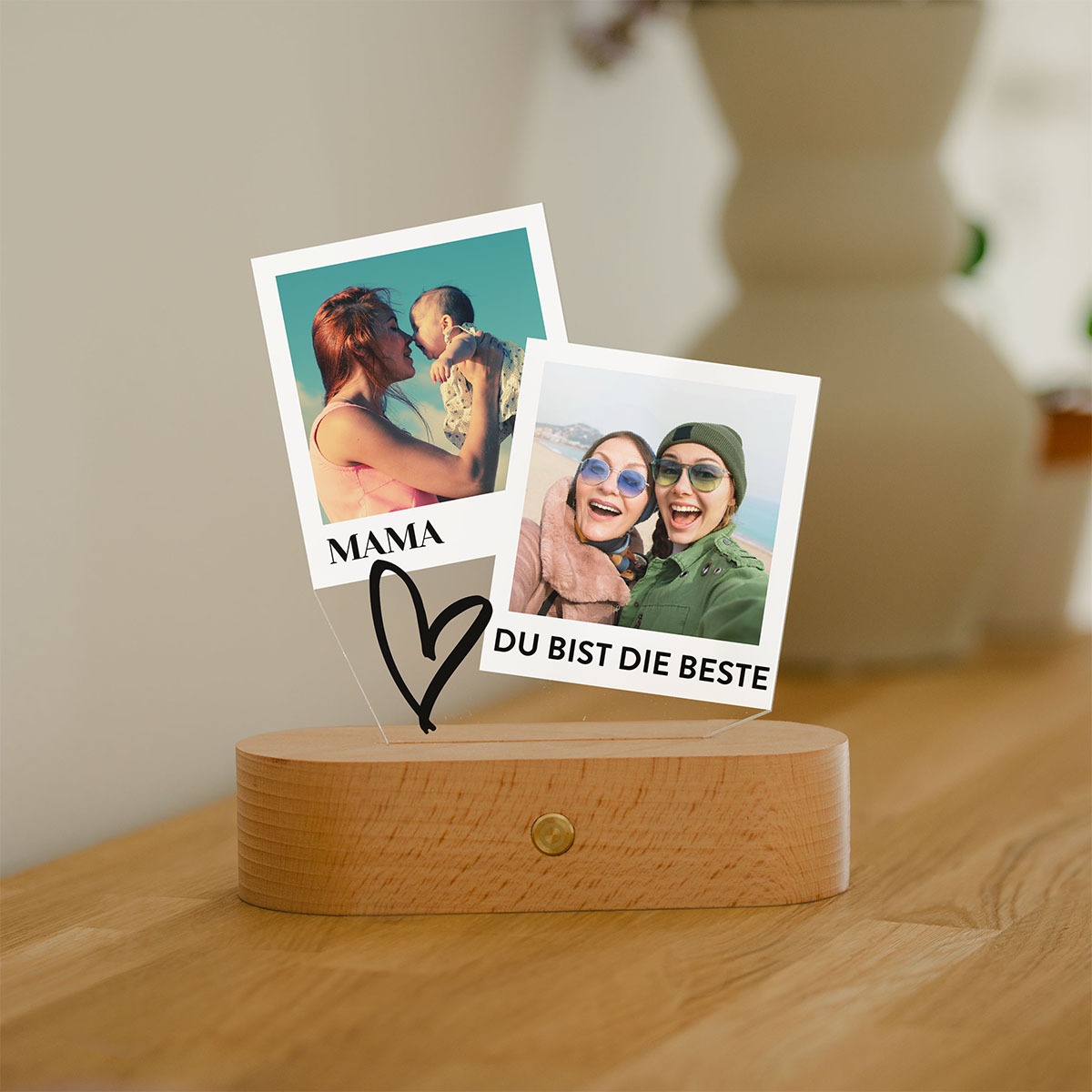 Personalisierbare LED-Lampe im Polaroid-Design, Valentinstag Geschenk, Fotogeschenk, Geburtstagsgeschenk, Geschenke Frauen, Geschenke Freundin, Geschenk Schwester, Geschenk Mama, Witzige Geschenke, Romantische Geschenke, Hochzeitsgeschenk, Geschenk, Gesch
