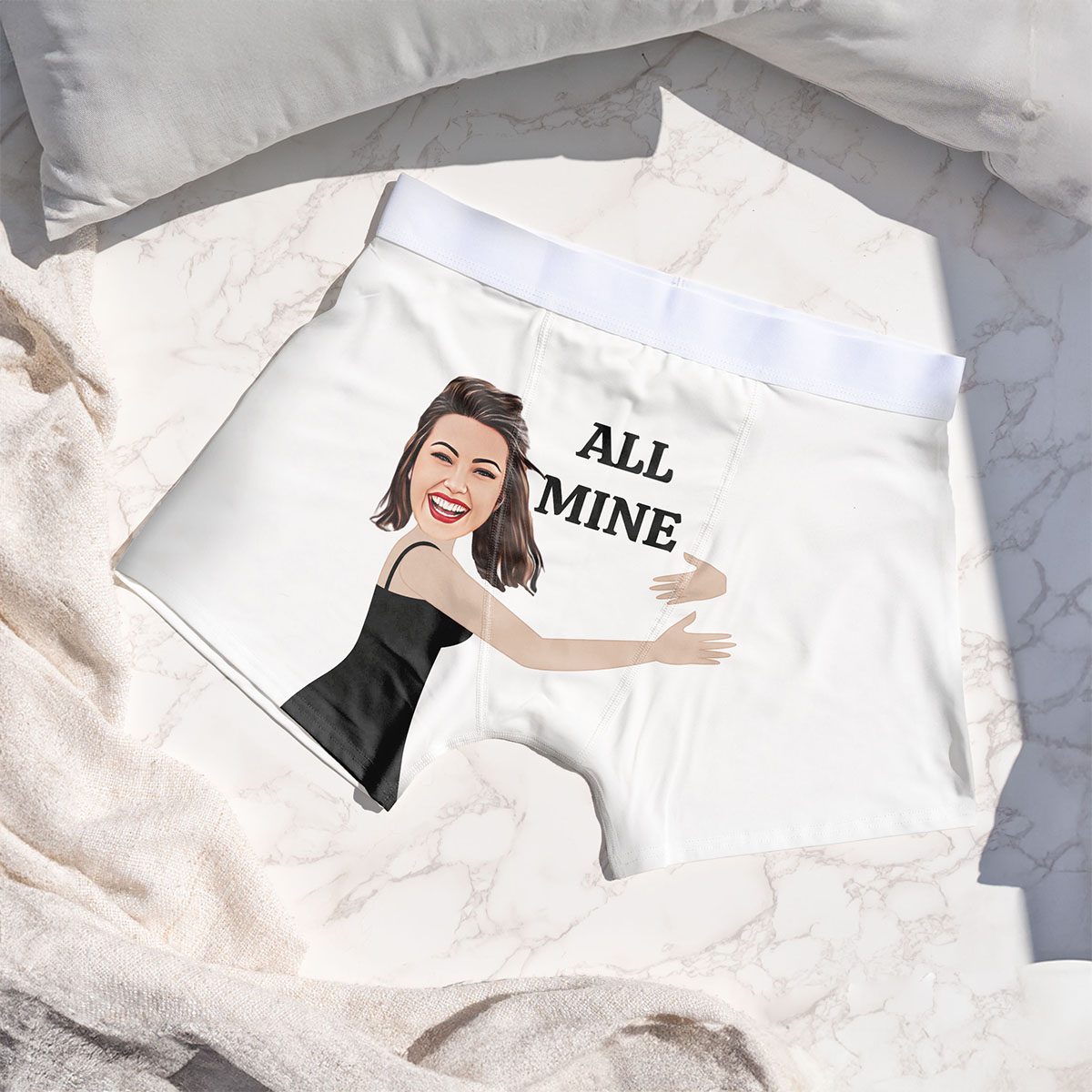 Personalisierbare Boxershorts mit Gesicht und Text, Valentinstag Geschenk, Fotogeschenk, Geschenk Männer, Geschenk Freund, Geschenk Bruder, Witzige Geschenke, Romantische Geschenke, Hochzeitsgeschenk, Kleine Geschenke, Geschenk, Geschenkidee