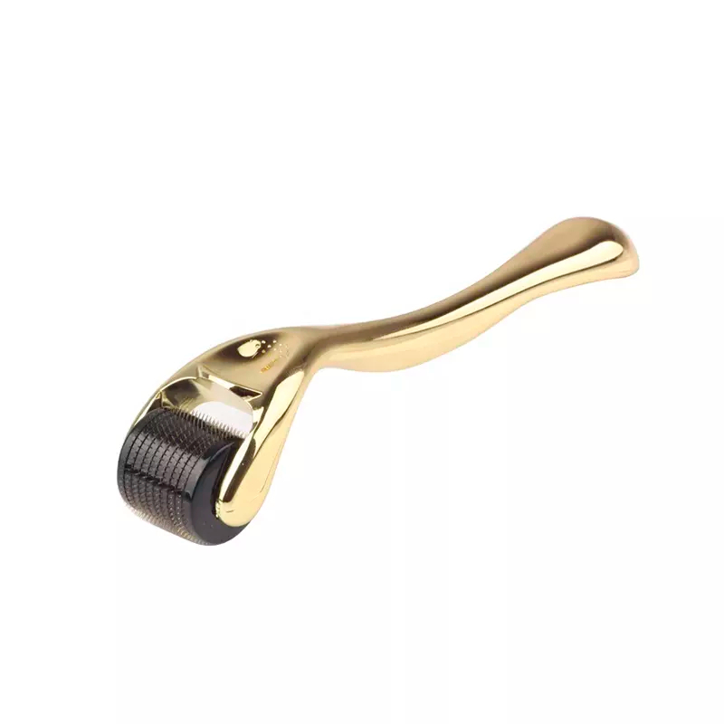 Derma Roller Mikro Nadelroller (Handgriff in Gold) - 1.0mm