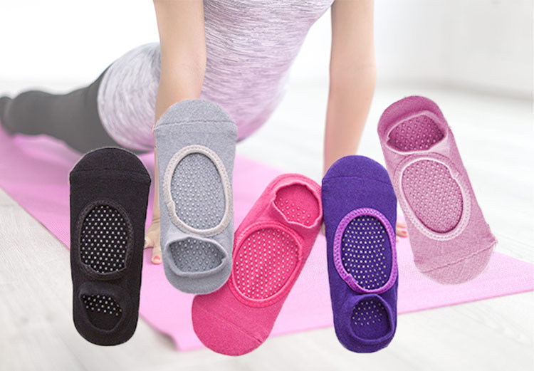 Elastische, rutschfeste Socken für Yoga, Pilates, Gymnastik, Fitnesstraining - für Frauen