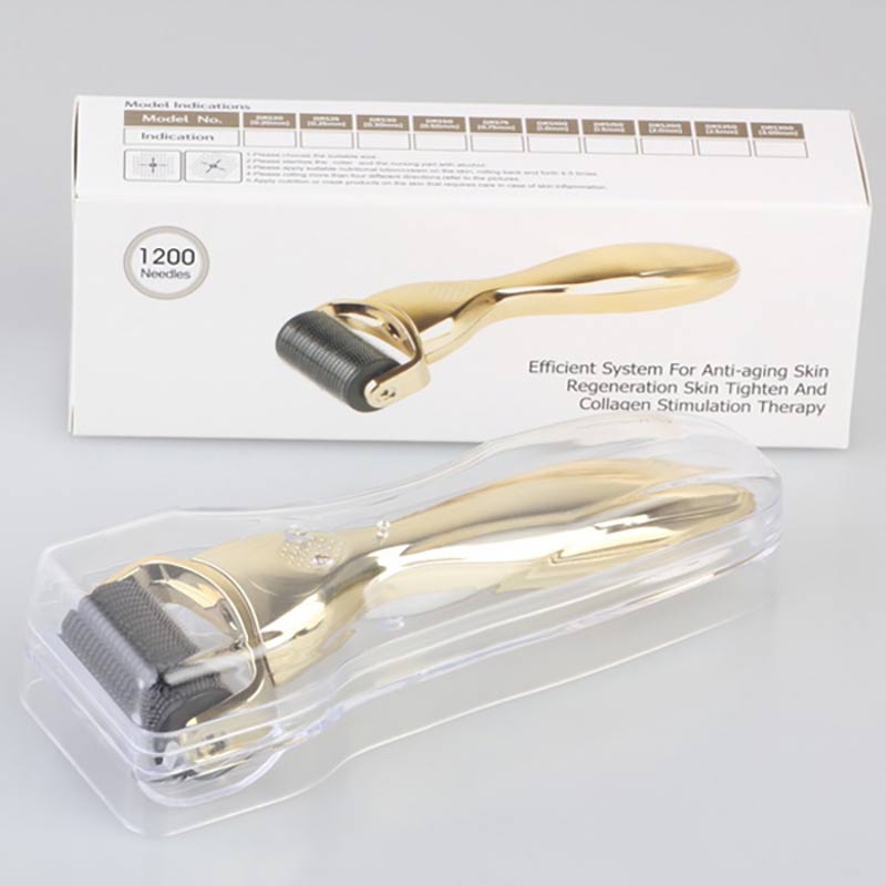 Body Derma Roller 2.00mm - 1200 Nadeln (Handgriff in Gold)
