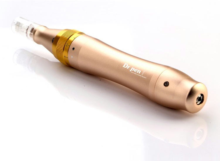 Set: Mikro-Nadel Dermapen von Dr. Pen & 25er-Box Einwegnadeln, Farbe Gold (inkl. 2x Einwegnadeln)