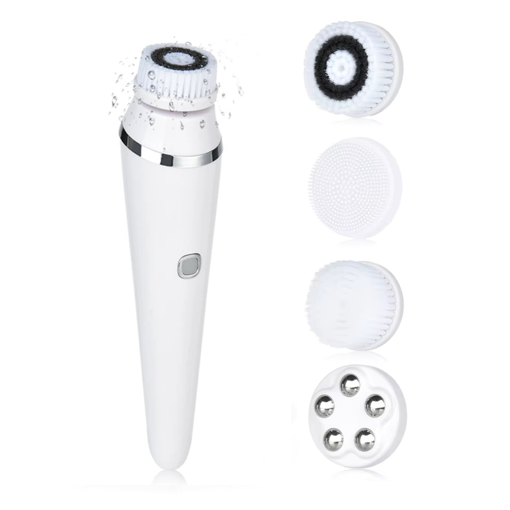 Elektrische 4-in-1 Gesichtsreinigungsbürste zur Tiefenreinigung -  mit Akku