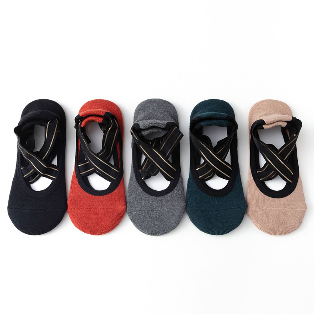 Rutschfeste, elastische Socken für Yoga, Pilates, Gymnastik, Fitnesstraining - für Frauen