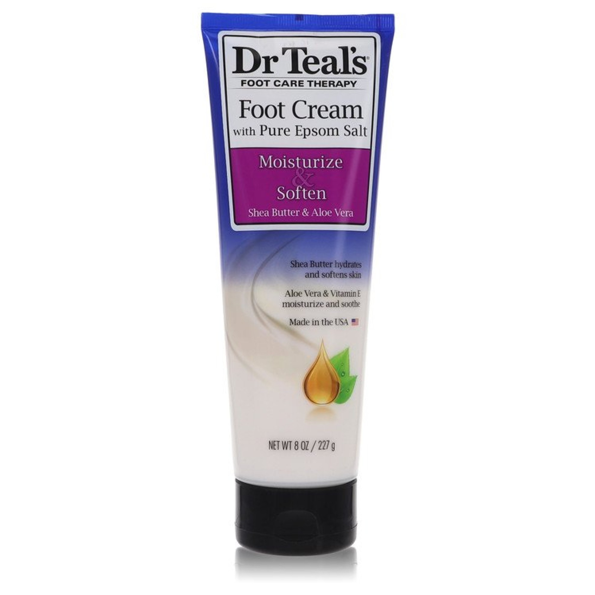 Dr Teal's Pure Epsom Salt Foot Cream Pure Epsom Salt Foot Cream with Shea Butter & Aloe Vera & Vitamin E 240 ml