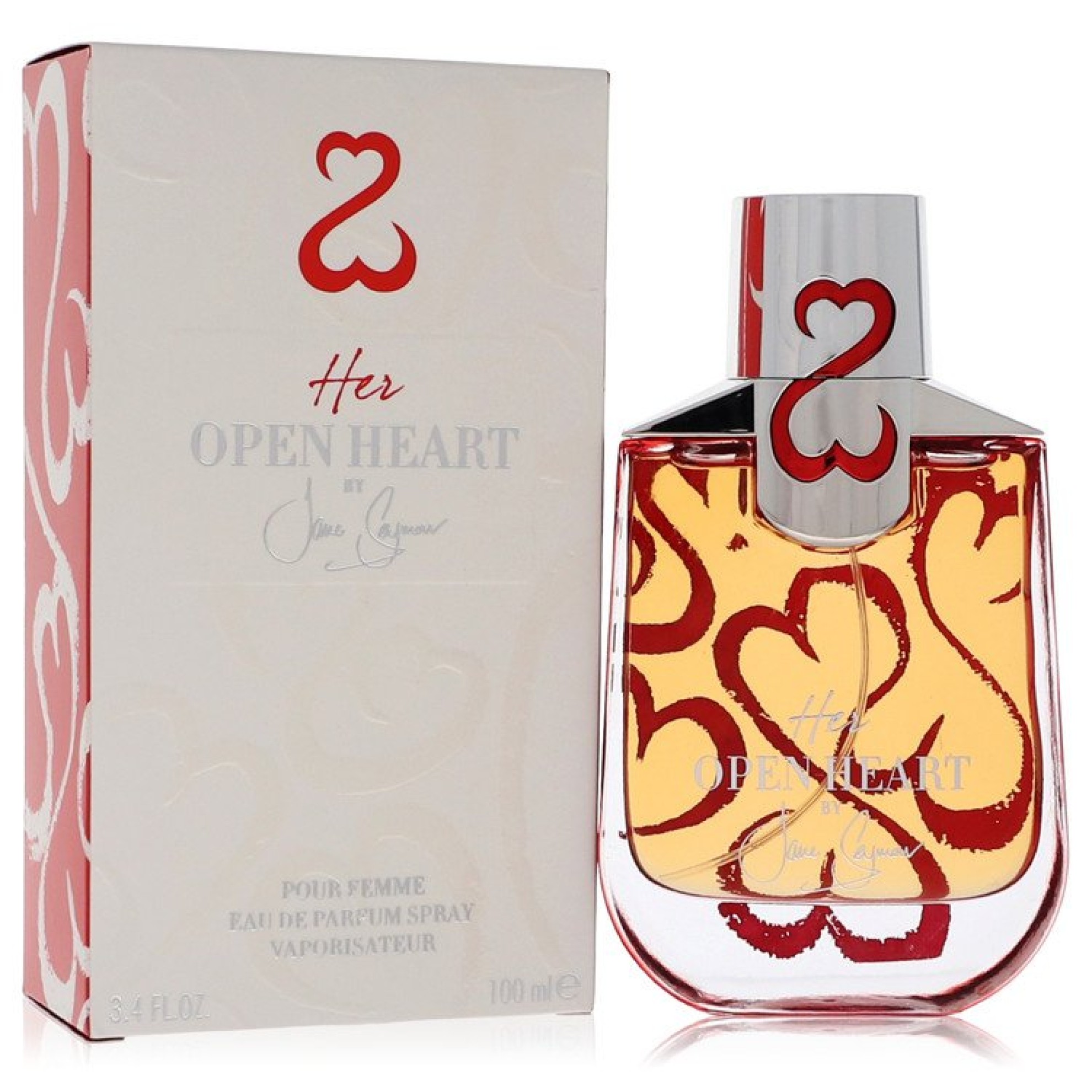 Jane Seymour Her Open Heart Eau De Parfum Spray with Free Jewelry Roll 100 ml
