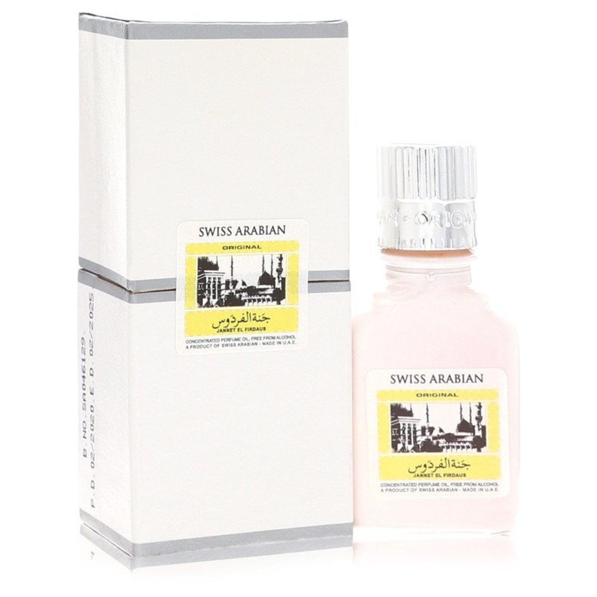 Swiss Arabian Jannet El Firdaus Concentrated Perfume Oil Free From Alcohol (Unisex White Attar) 9 ml