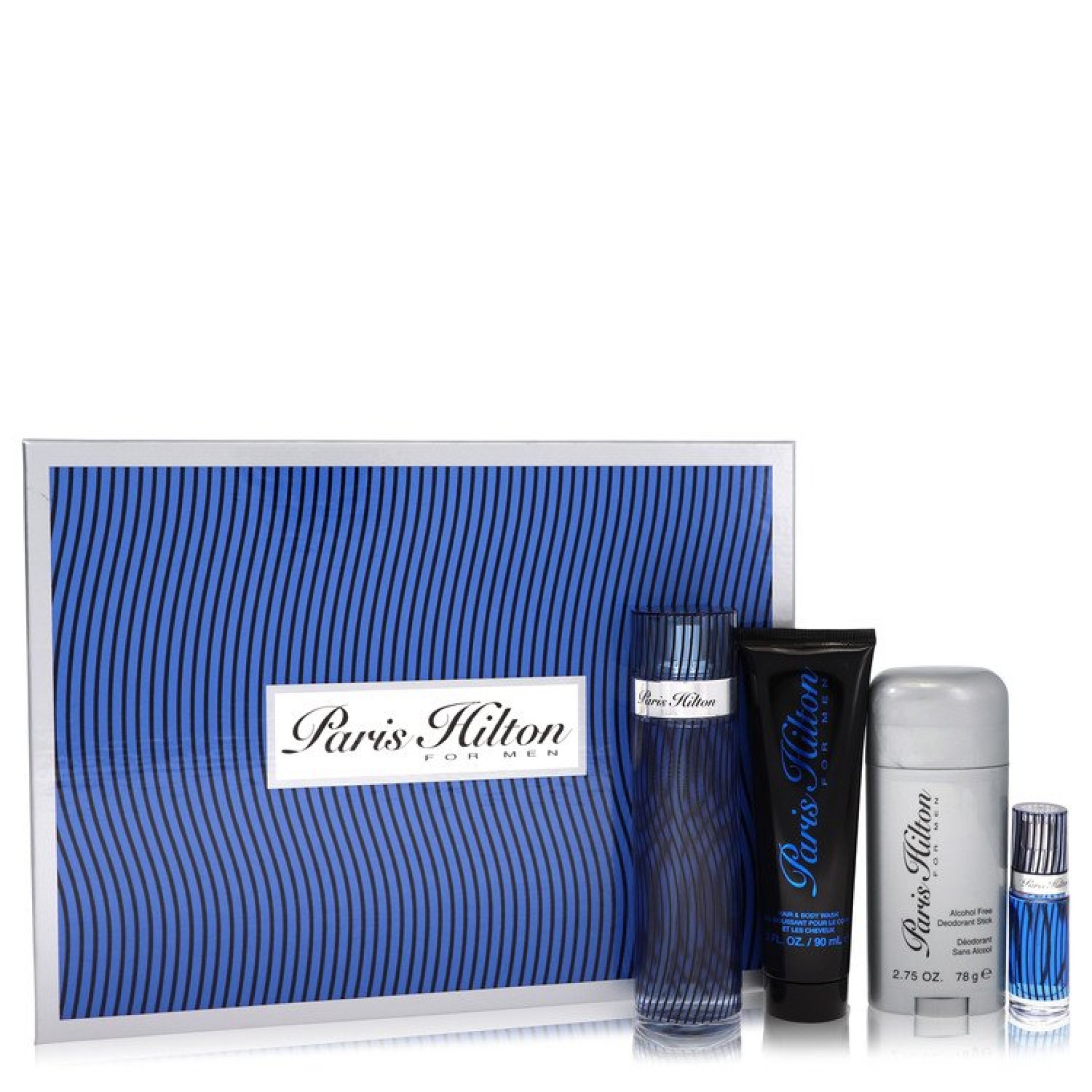 Paris Hilton Gift Set -- 100 ml  Eau De Toilette Spray + 88 ml Body Wash + 81 ml Deodorant Stick + .25 Mini EDT Spray