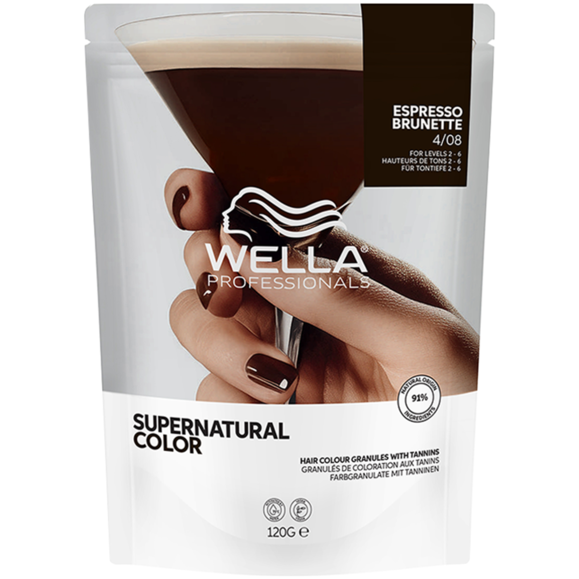 Wella Professionals Supernatural Color 4/08 Espresso Brunette 120g