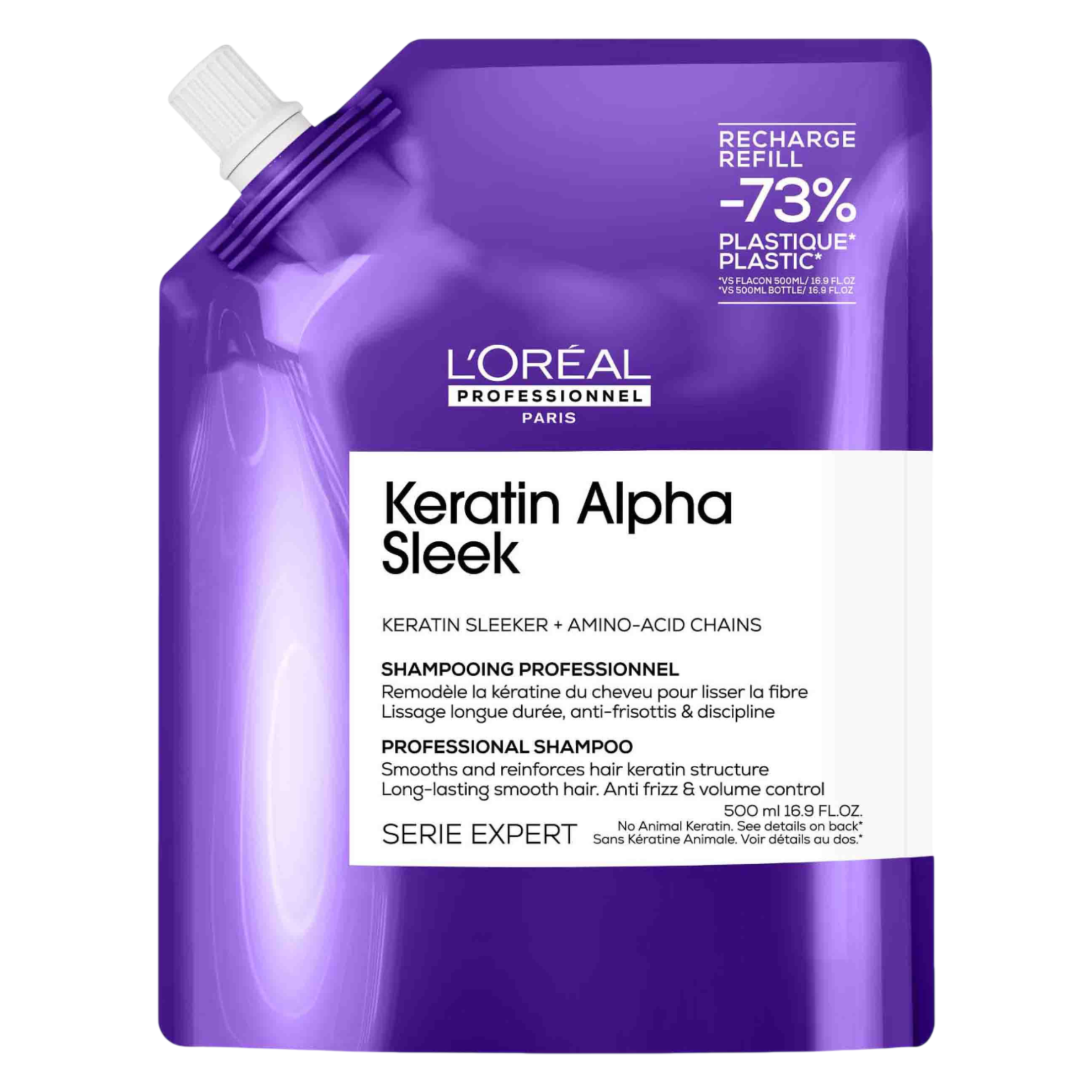 L'Oréal Professionnel SE Keratin Alpha Sleek Shampoo Refill 500ml