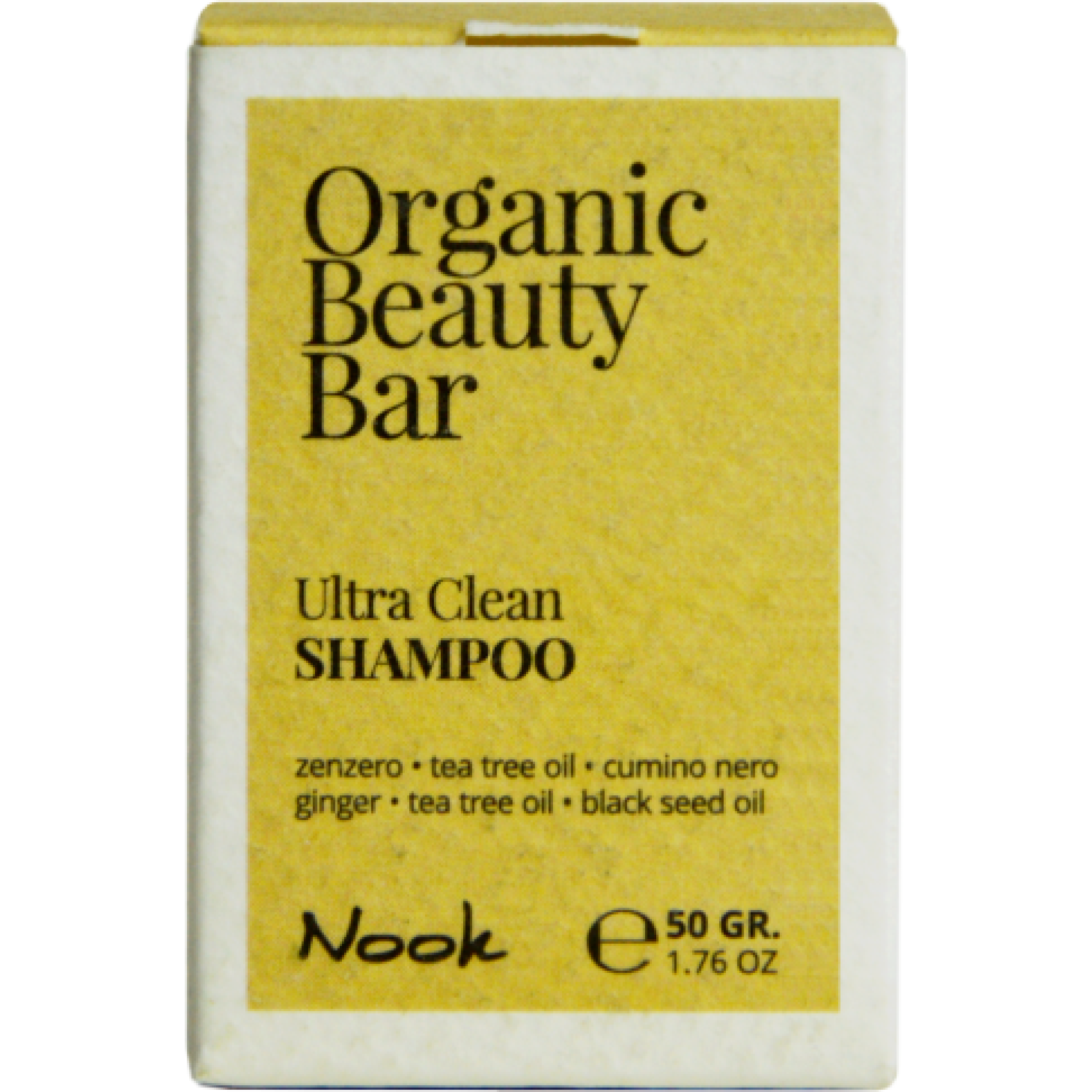 Nook Organic Beauty Bar ULTRA CLEAN SHAMPOO - solid shampoo for impure hair 50gr